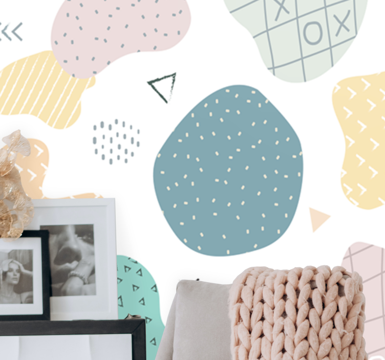 Fototapete muster abstrakte musterformen - TenStickers