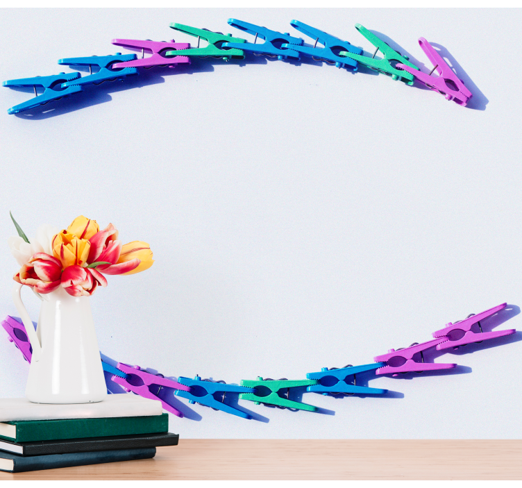 Fototapete muster buntes clip arrangement - TenStickers