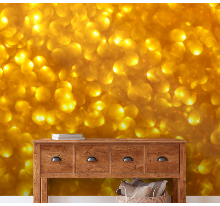 Fototapete Muster goldener bokeh-effekt - TenStickers