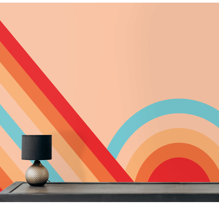 Fototapete muster retro geometrische muster - TenStickers