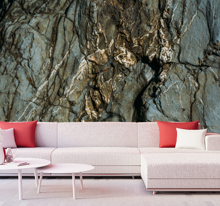 Fototapete muster rissige steinoberfläche - TenStickers