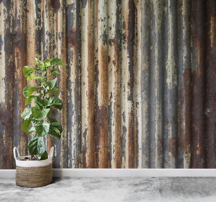 Fototapete Muster rustikale eleganz aus metall - TenStickers