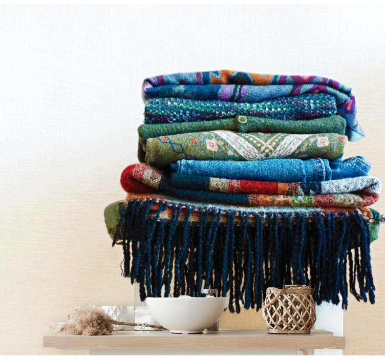 Fototapete Muster strukturierte gewickelte stoffe - TenStickers