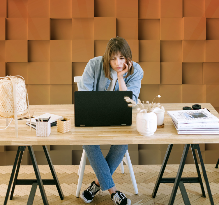 Fototapete Muster strukturiertes würfelmuster - TenStickers