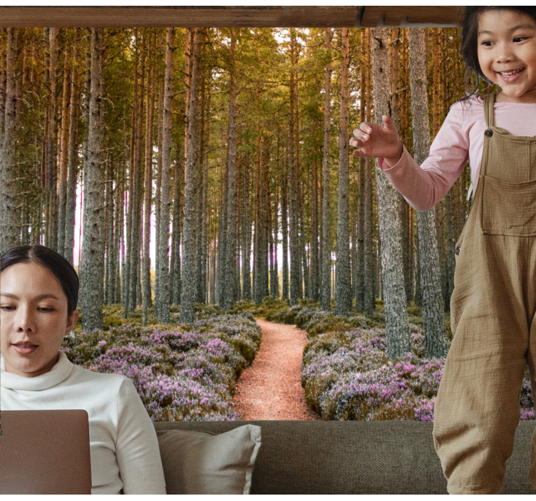 Fototapete Natur abenteuer waldweg - TenStickers