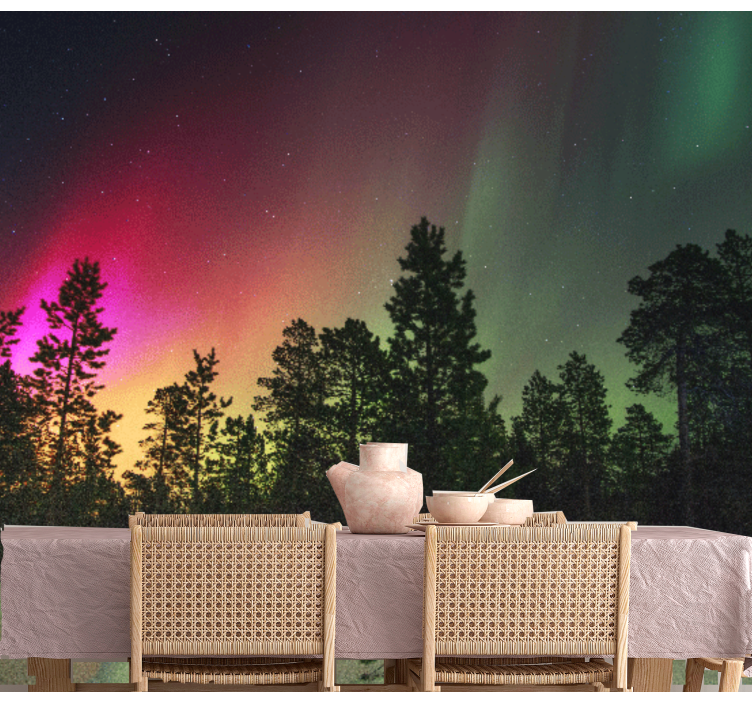 Fototapete Natur aurora borealis-anzeige - TenStickers