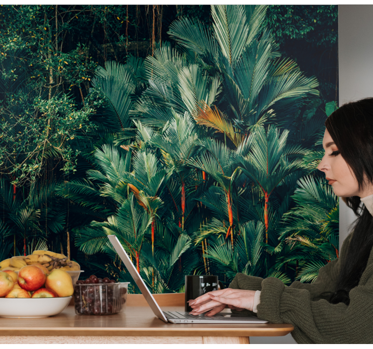 Fototapete natur exotisches palmblattwerk - TenStickers