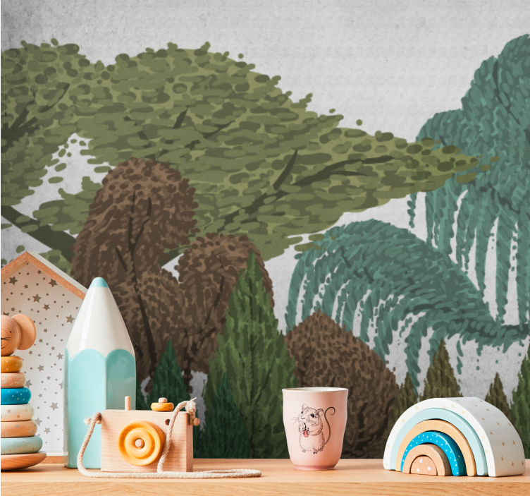 Fototapete natur lebendige laublandschaft - TenStickers