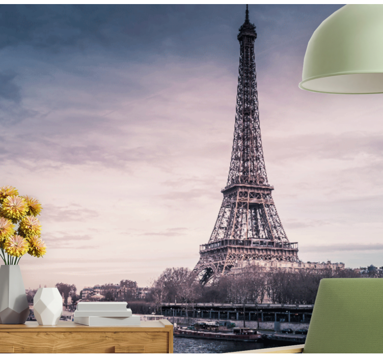 Fototapete Paris eiffelturm-silhouette - TenStickers