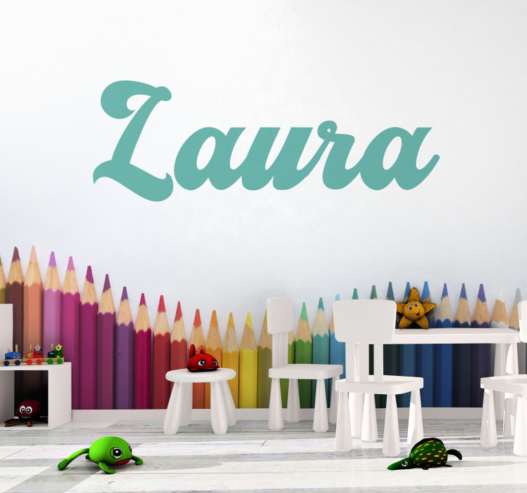 Fototapete personalisiert mit namen in schreibschrift - TenStickers