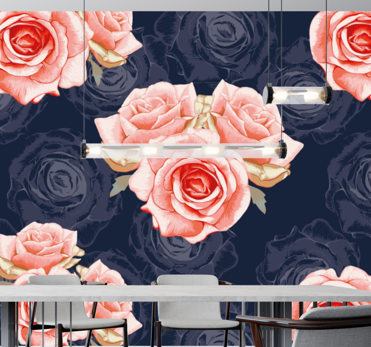 Fototapete Rosen elegante rosa blumen - TenStickers