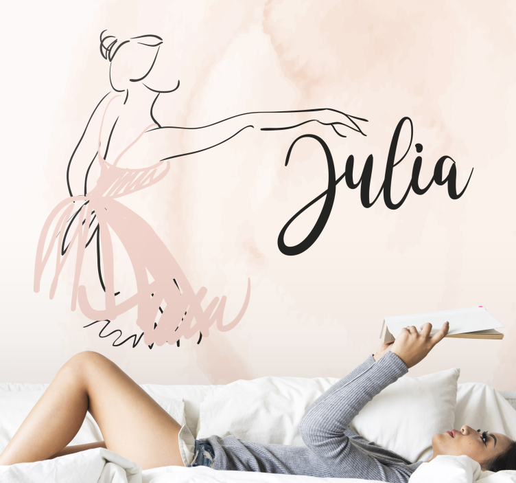 Fototapete Sprüche elegante tänzerfigur - TenStickers