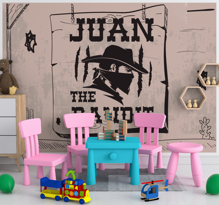 Fototapete sprüche im personalisierten banditenstil - TenStickers