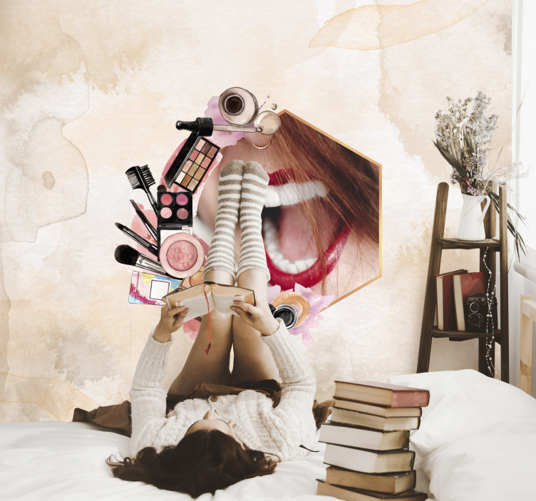 Fototapete Sprüche modische beauty-essentials - TenStickers