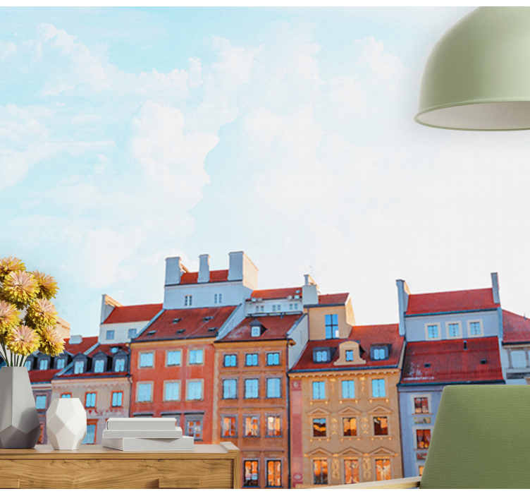 Fototapete Städte buntes stadtbild - TenStickers