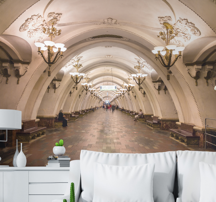 Fototapete Städte große unterirdische passage - TenStickers