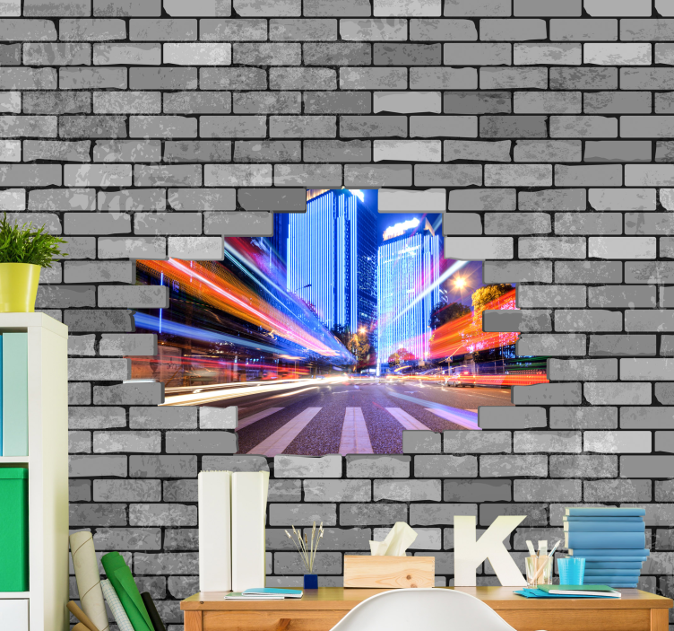 Fototapete städte lebendige stadtansicht - TenStickers