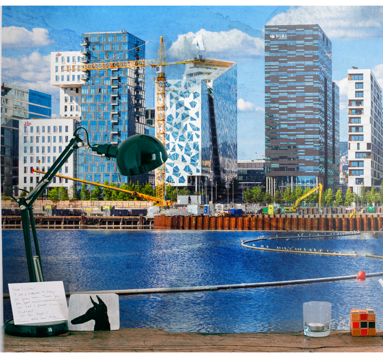 Fototapete Städte moderne stadtlandschaft - TenStickers