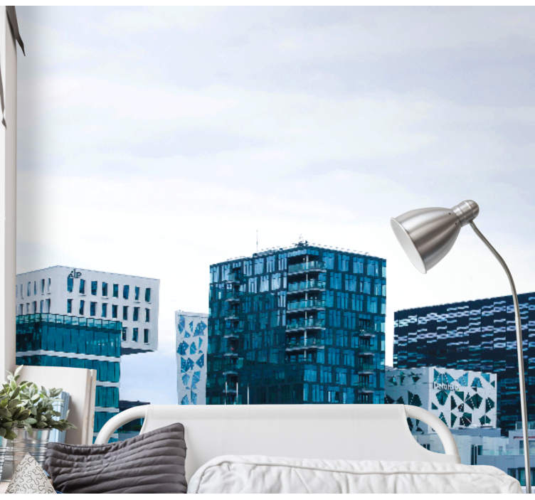 Fototapete Städte moderne urbane skyline - TenStickers