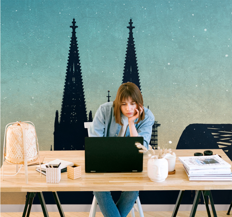 Fototapete Städte silhouette der türme der kathedrale - TenStickers