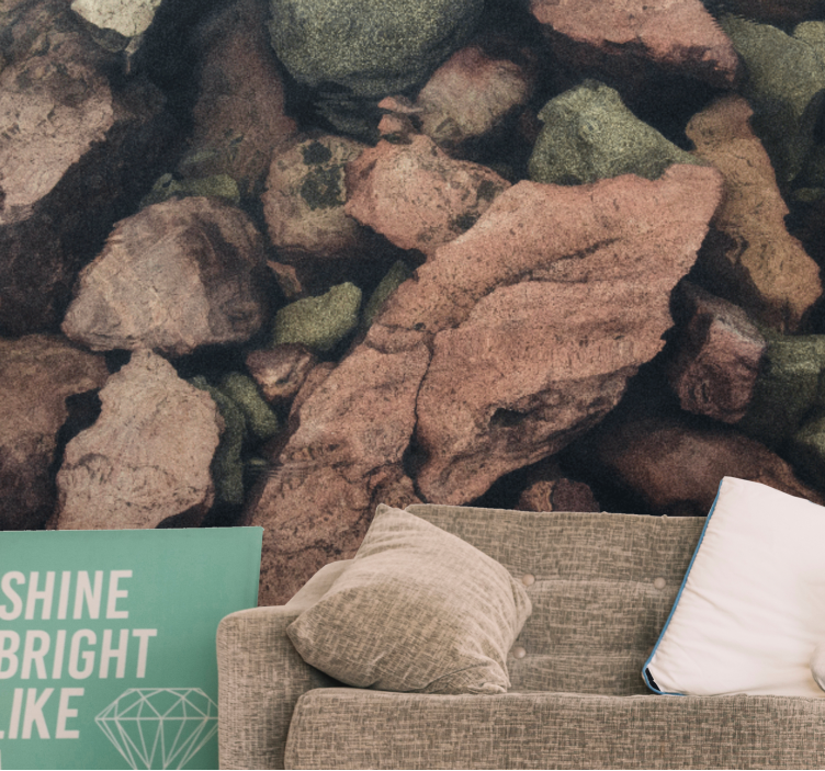 Fototapete steinoptik mit felsiger struktur - TenStickers