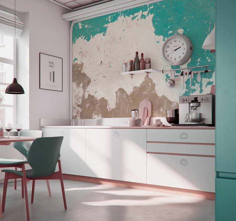 Fototapete Küche kaputte Wand - TenStickers