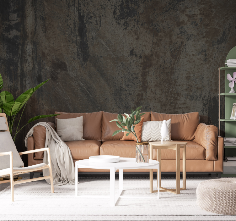 Fototapete Muster industriell, grauer Rost - TenStickers