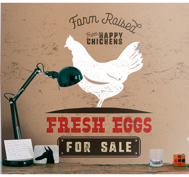 Fototapete tiere bauernhof hühner frisch - TenStickers