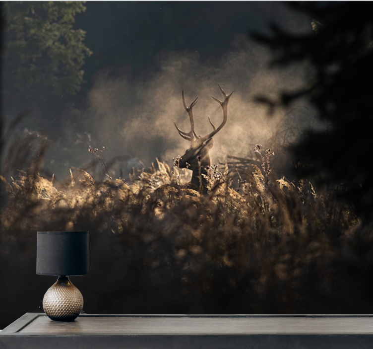 Fototapete tiere hirsch umriss regal - TenStickers