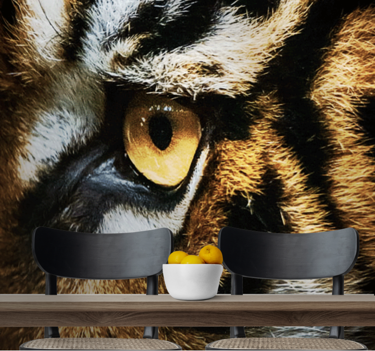 Fototapete Tiere intensiver tigerblick - TenStickers