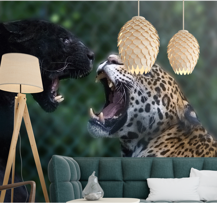 Fototapete tiere panther und jaguar - TenStickers