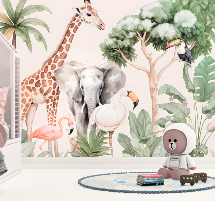 Fototapete Tiere savannenlandschaft - TenStickers