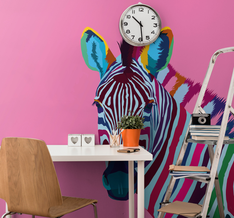Fototapete Jugendzimmer Zebra Pop Art - TenStickers