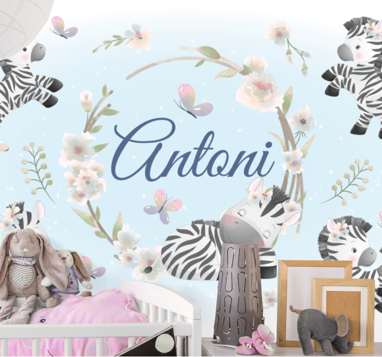 Fototapete tiere zebra spielzeit design - TenStickers