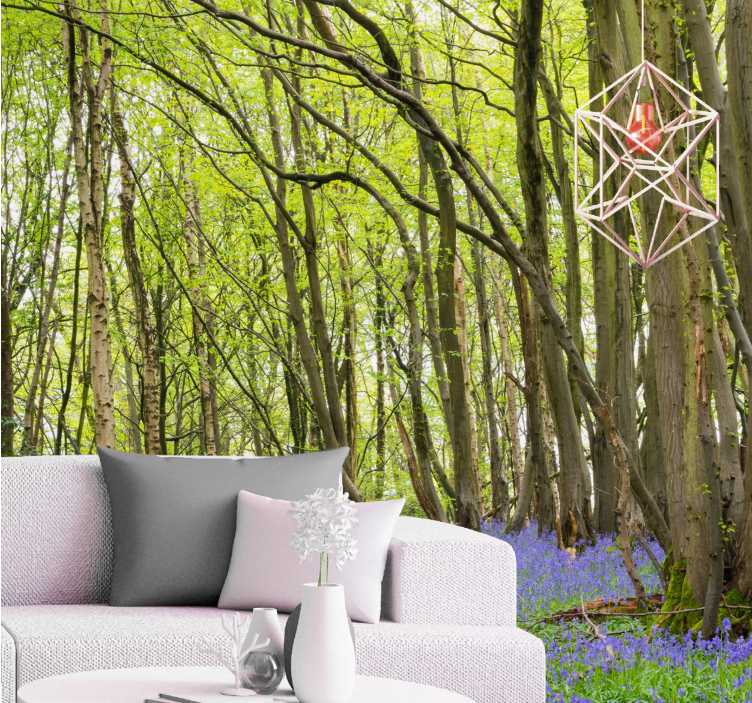 Fototapete wald leuchtend grüne bäume - TenStickers