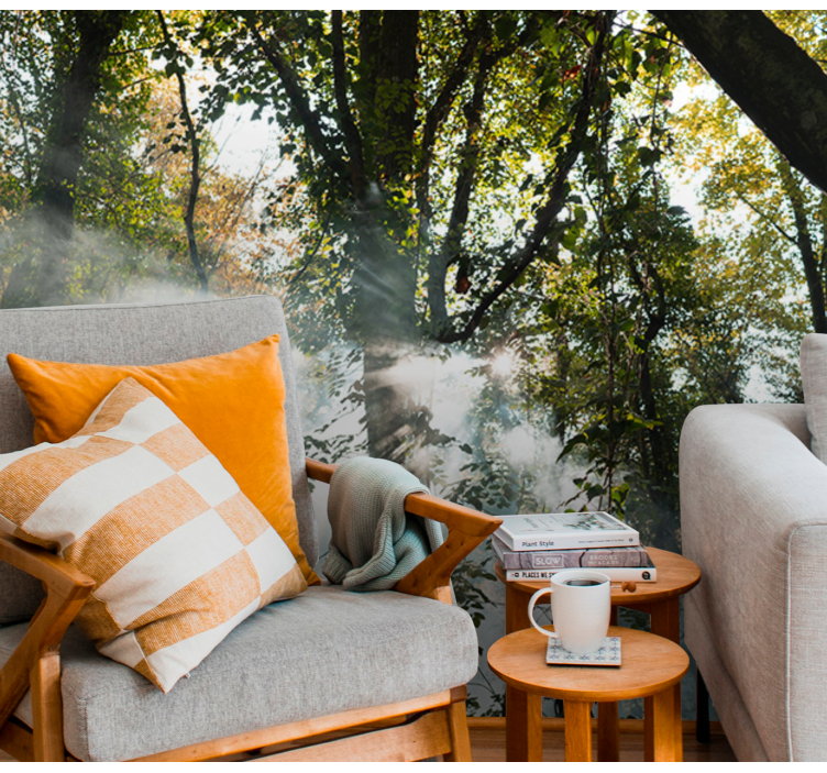 Fototapete Wald ruhige waldatmosphäre - TenStickers