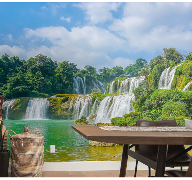 Fototapete wasserfall ruhige wasserfallansicht - TenStickers