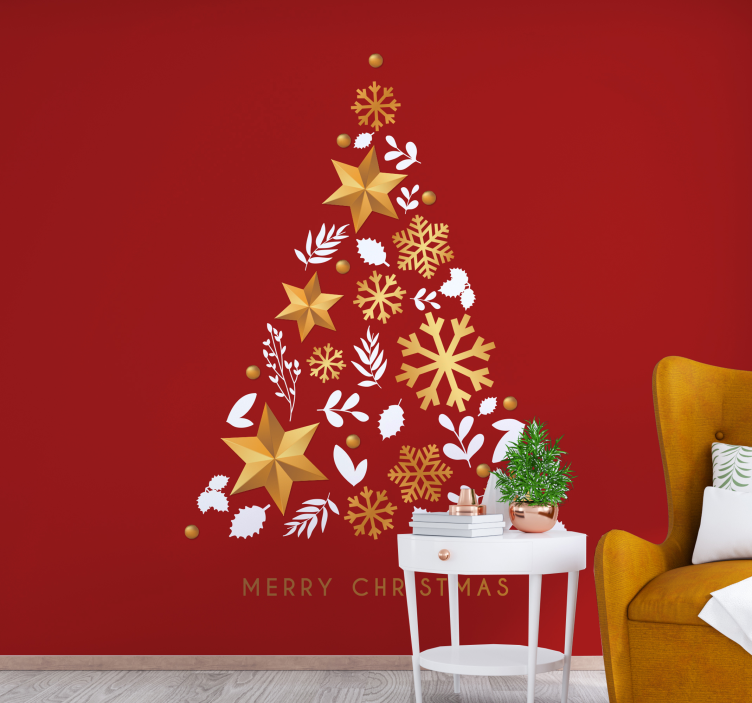 Fototapete Weihnachten weihnachtsbaum-design - TenStickers