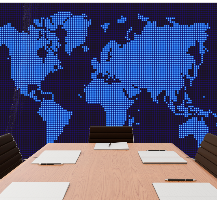 Fototapete Weltkarte pixelige Weltkarte - TenStickers
