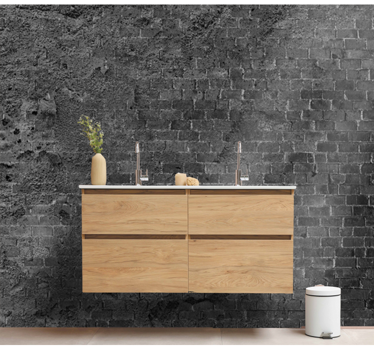 Fototapete ziegelwand raue ziegeloberfläche - TenStickers