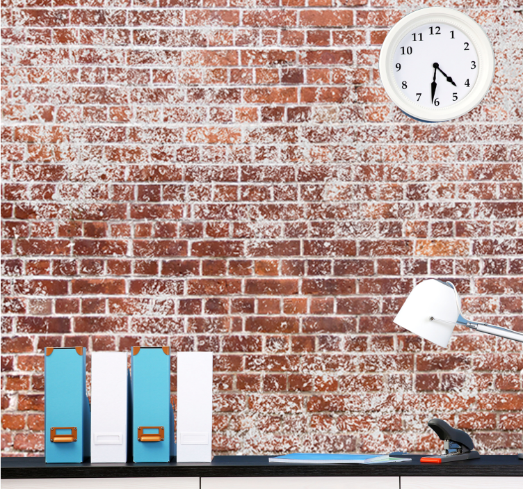 Fototapete ziegelwand strukturierte rote wand - TenStickers