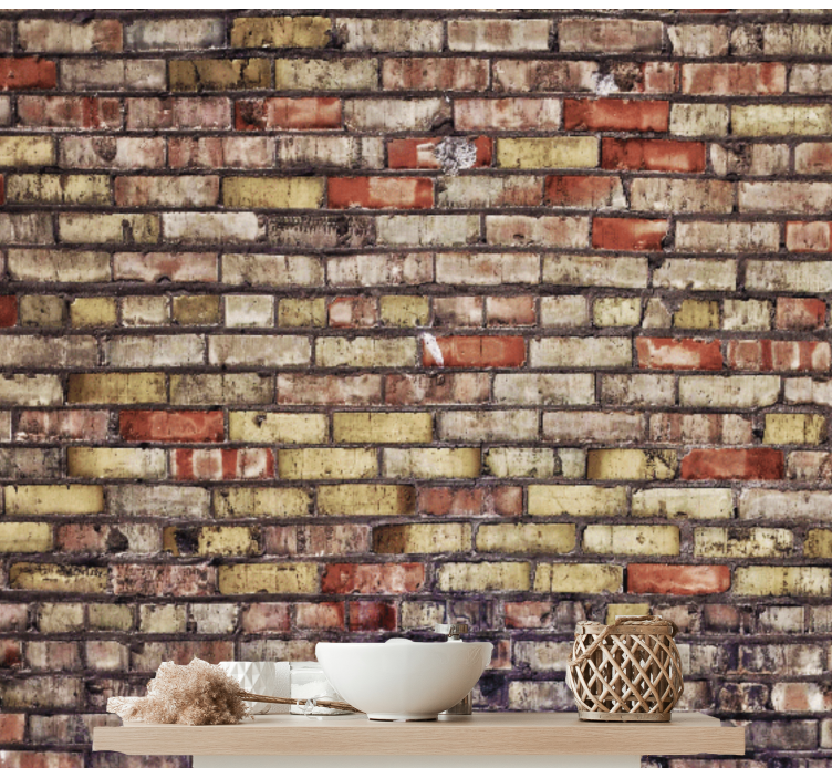 Fototapete Ziegelwand vintage ziegel textur - TenStickers