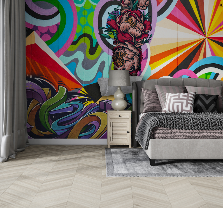 Fototapete Jugendzimmer Graffiti moderne Kunst - TenStickers