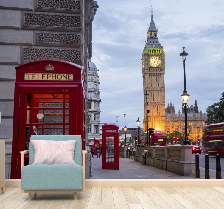 Fototapete London Stadt telefonzelle - TenStickers