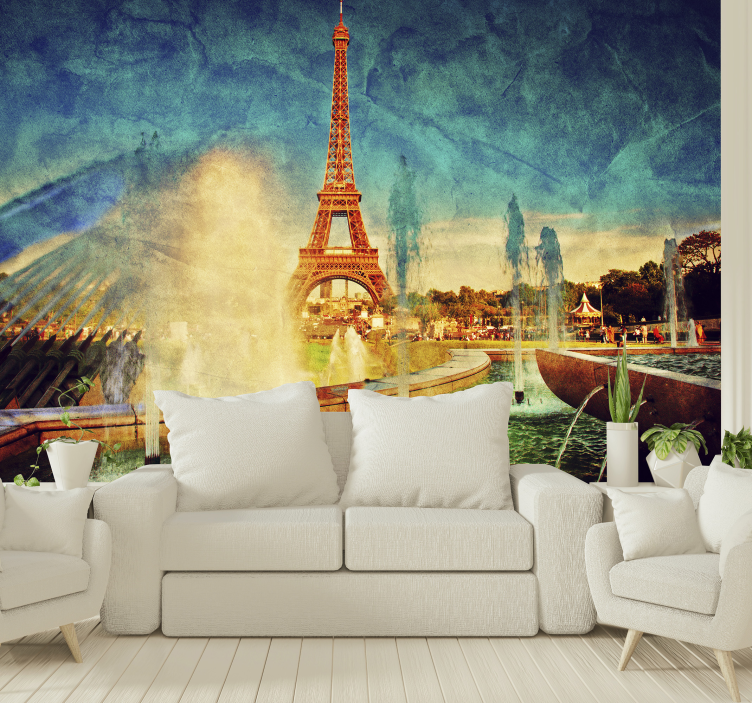 Paris bei Nacht Fototapete Städte - TenStickers