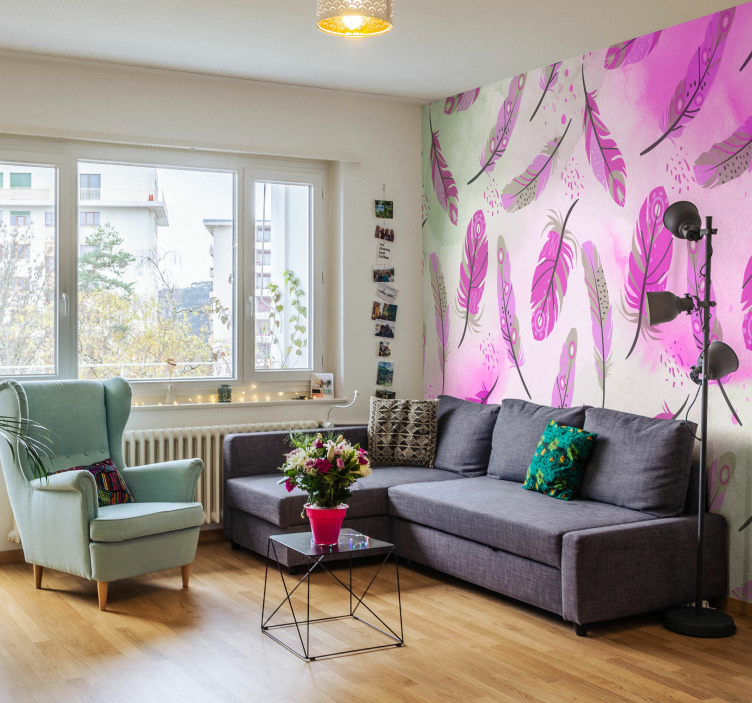 Fototapete Zen Boho Federn - TenStickers