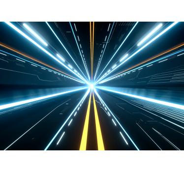 3D Tapete futuristischer Lichtblitz - TenStickers