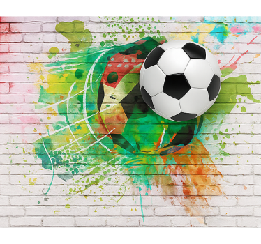 Fototapete Jugendzimmer mehrfarbiger fußball - TenStickers