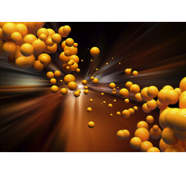 Sphärische Explosion 3D Tapete - TenStickers
