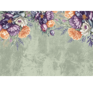 Fototapete Hochzeit vintage-blumenmuster - TenStickers